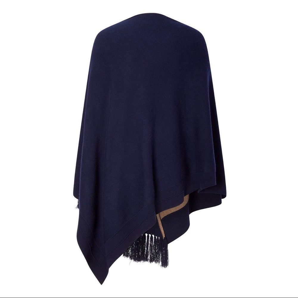 Yigal Azrouel Reversible Two Tone Cashmere Poncho - Picture 7 of 8